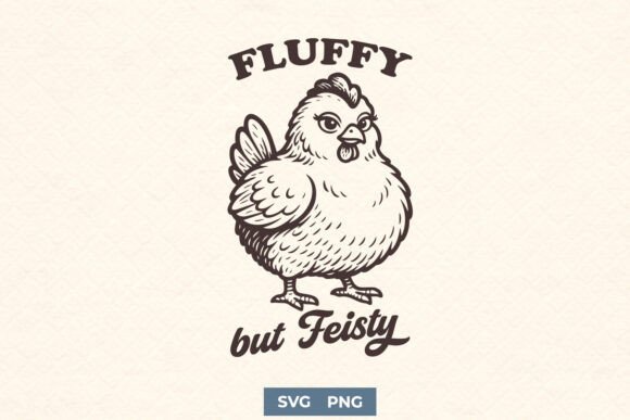 Fluffy but Feisty SVG PNG for Crafts and Graphics