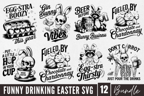 Fun Drinking Easter SVG Bundle