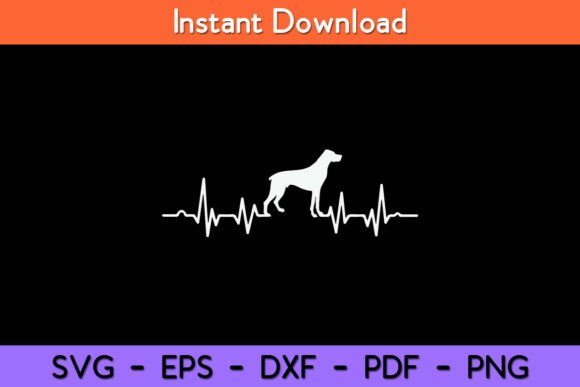 Funny Doberman Heartbeat SVG Design for Crafts