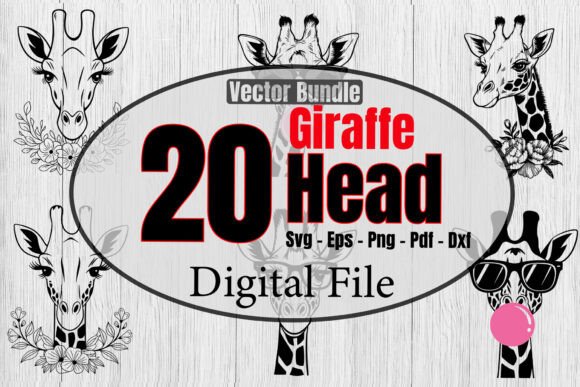Funny Giraffe Head Svg for Graphics and Crafts