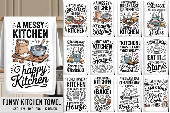 Funny Kitchen Towel SVG Bundle Review