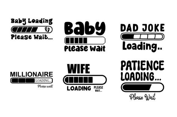 Funny Loading Quotes SVG Bundle for Crafts and Graphics