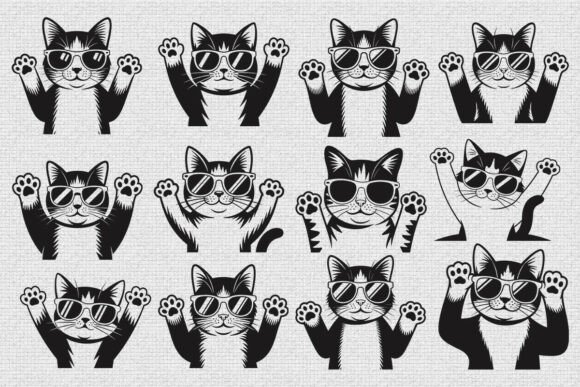 Funny Peeking Cat SVG Bundle for Crafts and Graphics
