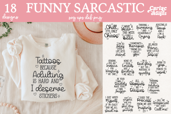Funny Sarcastic Sublimation SVG Bundle for Crafts and Graphics