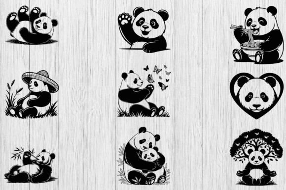 Panda SVG Bundle for Embroidery Projects