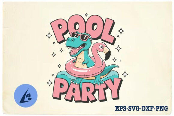 Pool Party Funny Flamingo Summer SVG for Crafts and Graphics
